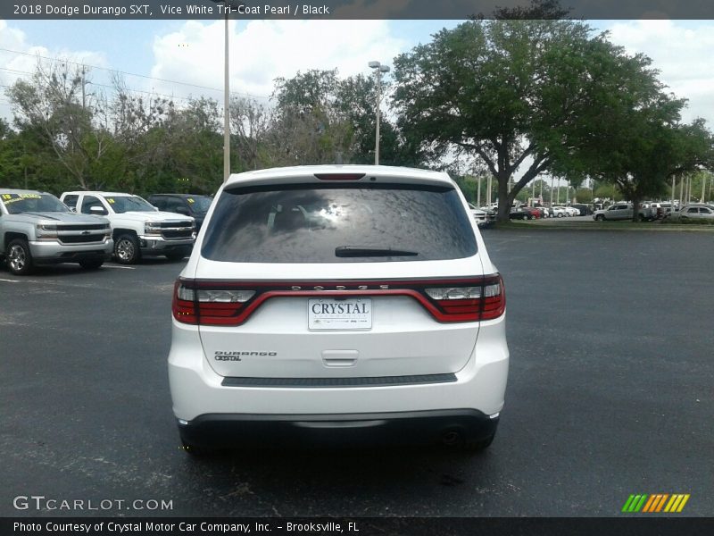 Vice White Tri-Coat Pearl / Black 2018 Dodge Durango SXT