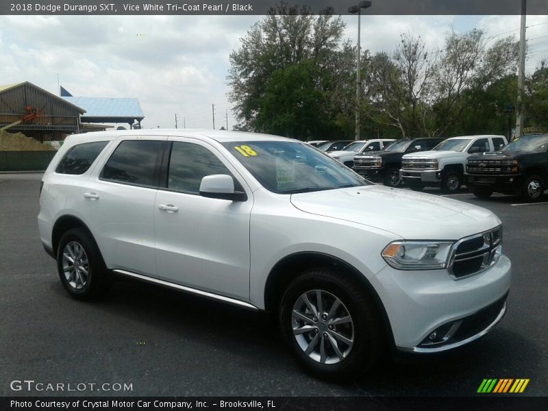 Vice White Tri-Coat Pearl / Black 2018 Dodge Durango SXT