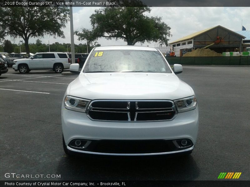 Vice White Tri-Coat Pearl / Black 2018 Dodge Durango SXT