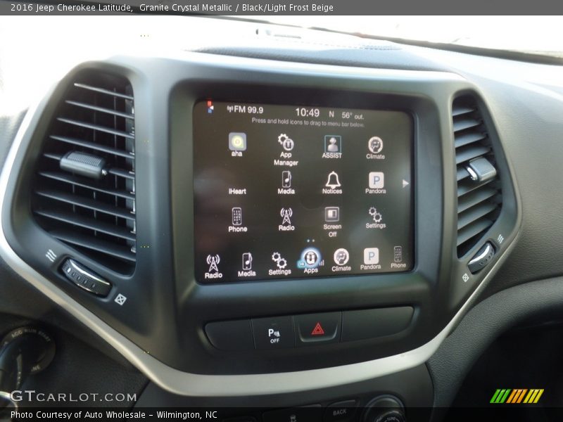 Granite Crystal Metallic / Black/Light Frost Beige 2016 Jeep Cherokee Latitude