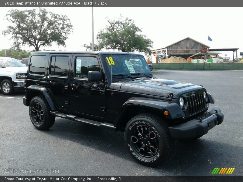 Black / Black 2018 Jeep Wrangler Unlimited Altitude 4x4