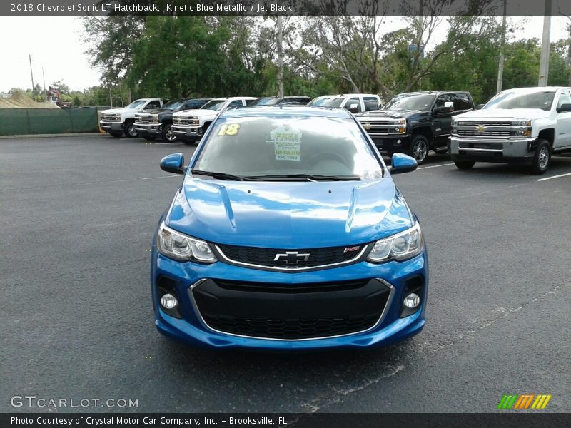 Kinetic Blue Metallic / Jet Black 2018 Chevrolet Sonic LT Hatchback