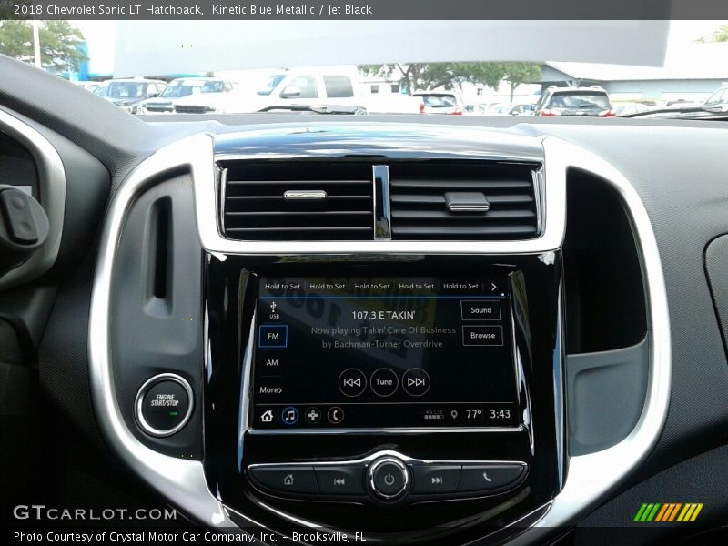 Kinetic Blue Metallic / Jet Black 2018 Chevrolet Sonic LT Hatchback