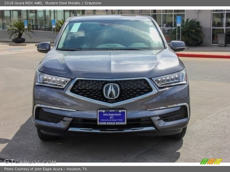 Modern Steel Metallic / Graystone 2018 Acura MDX AWD