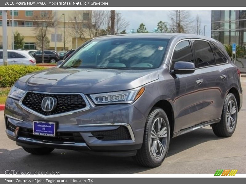 Modern Steel Metallic / Graystone 2018 Acura MDX AWD