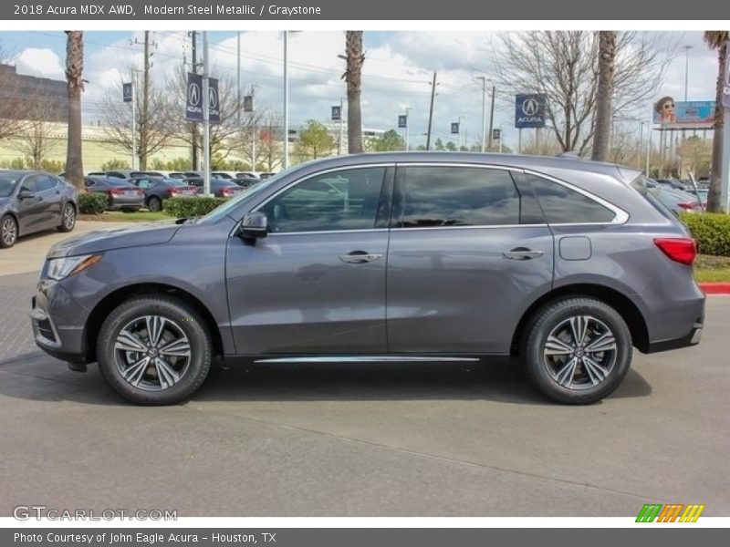 Modern Steel Metallic / Graystone 2018 Acura MDX AWD