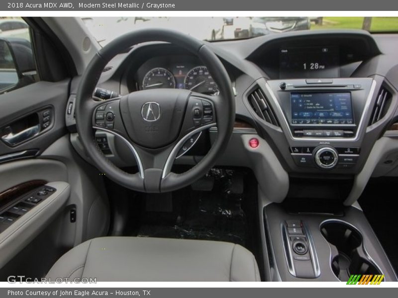 Modern Steel Metallic / Graystone 2018 Acura MDX AWD