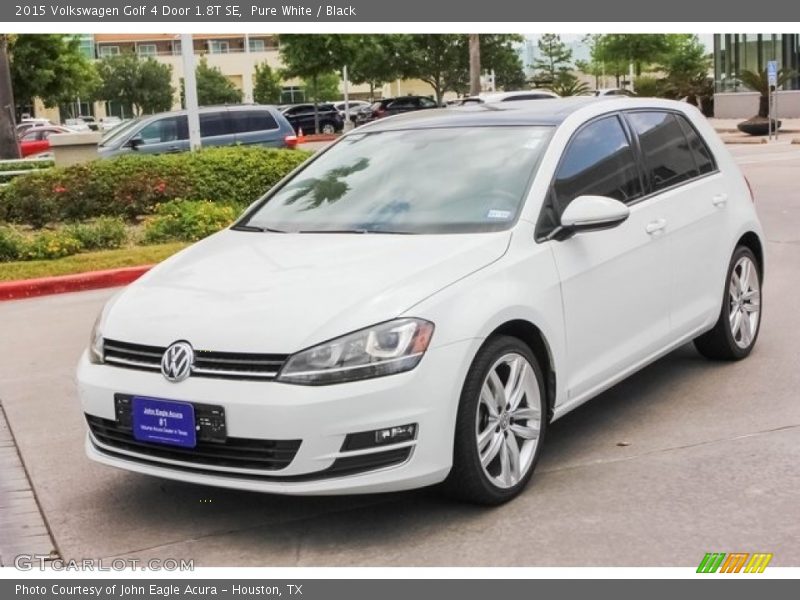 Pure White / Black 2015 Volkswagen Golf 4 Door 1.8T SE