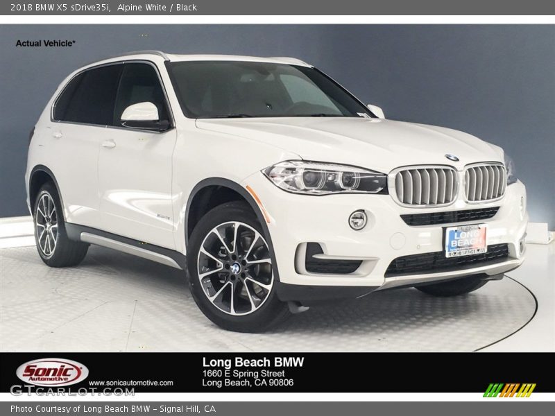 Alpine White / Black 2018 BMW X5 sDrive35i