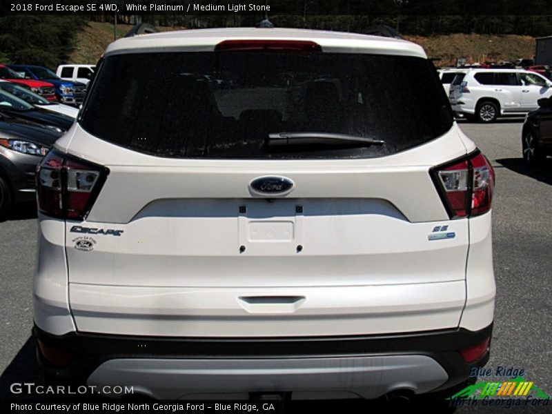 White Platinum / Medium Light Stone 2018 Ford Escape SE 4WD