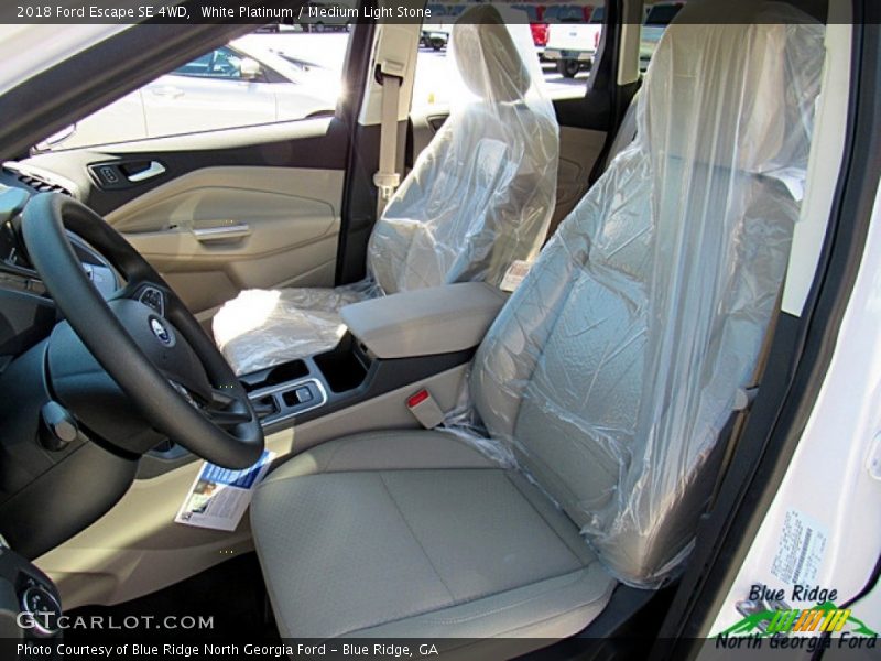White Platinum / Medium Light Stone 2018 Ford Escape SE 4WD