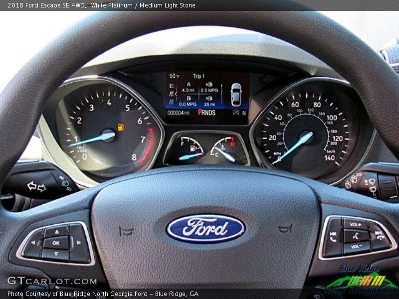 White Platinum / Medium Light Stone 2018 Ford Escape SE 4WD