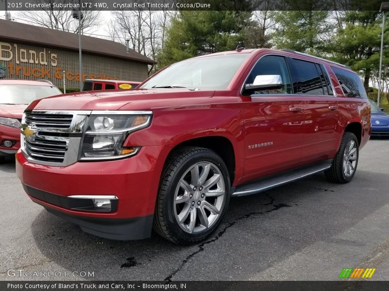Crystal Red Tintcoat / Cocoa/Dune 2015 Chevrolet Suburban LTZ 4WD