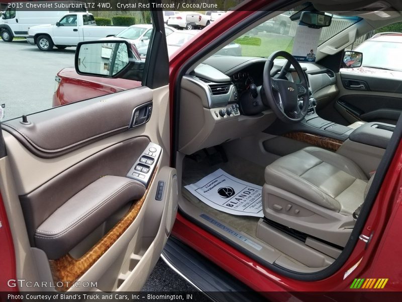 Crystal Red Tintcoat / Cocoa/Dune 2015 Chevrolet Suburban LTZ 4WD