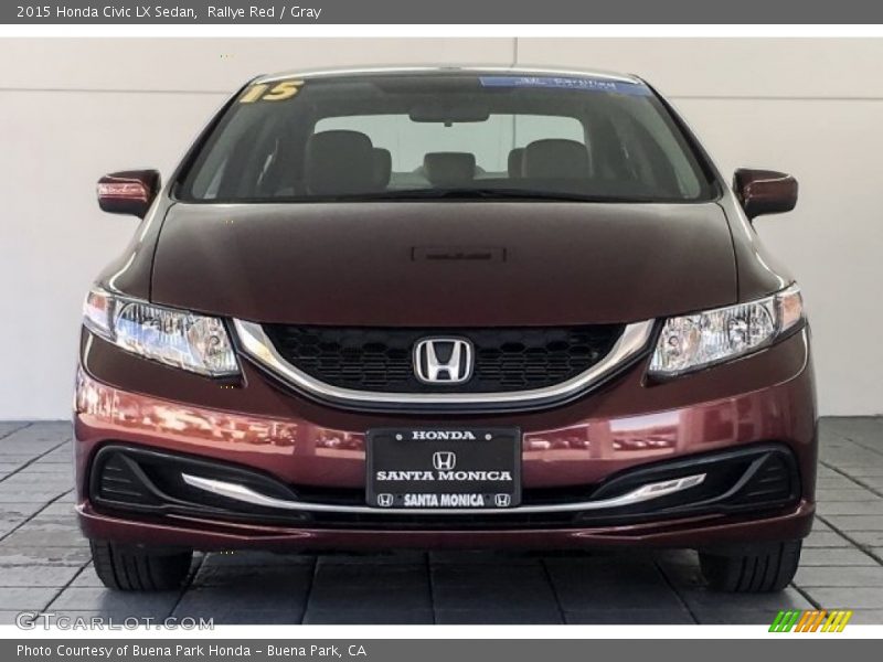 Rallye Red / Gray 2015 Honda Civic LX Sedan