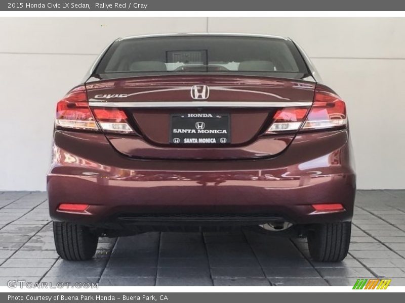 Rallye Red / Gray 2015 Honda Civic LX Sedan