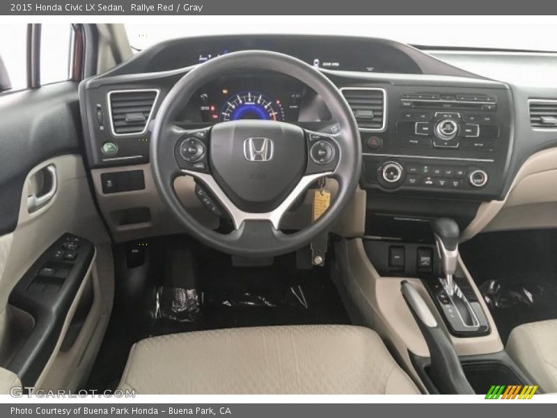 Rallye Red / Gray 2015 Honda Civic LX Sedan