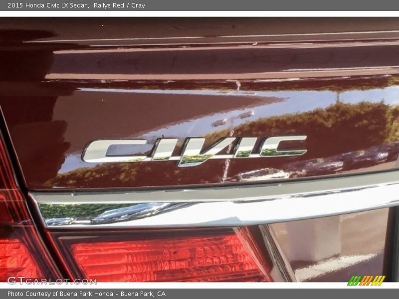 Rallye Red / Gray 2015 Honda Civic LX Sedan