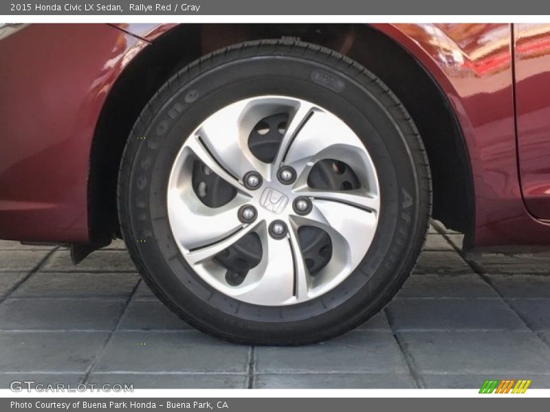 Rallye Red / Gray 2015 Honda Civic LX Sedan