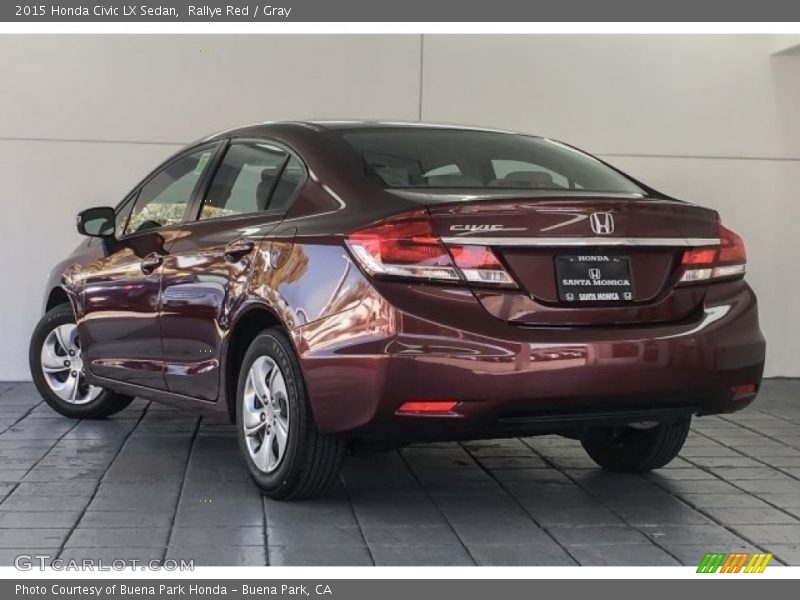 Rallye Red / Gray 2015 Honda Civic LX Sedan