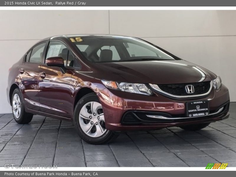 Rallye Red / Gray 2015 Honda Civic LX Sedan