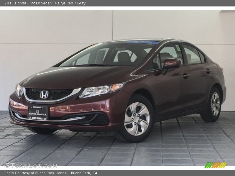 Rallye Red / Gray 2015 Honda Civic LX Sedan