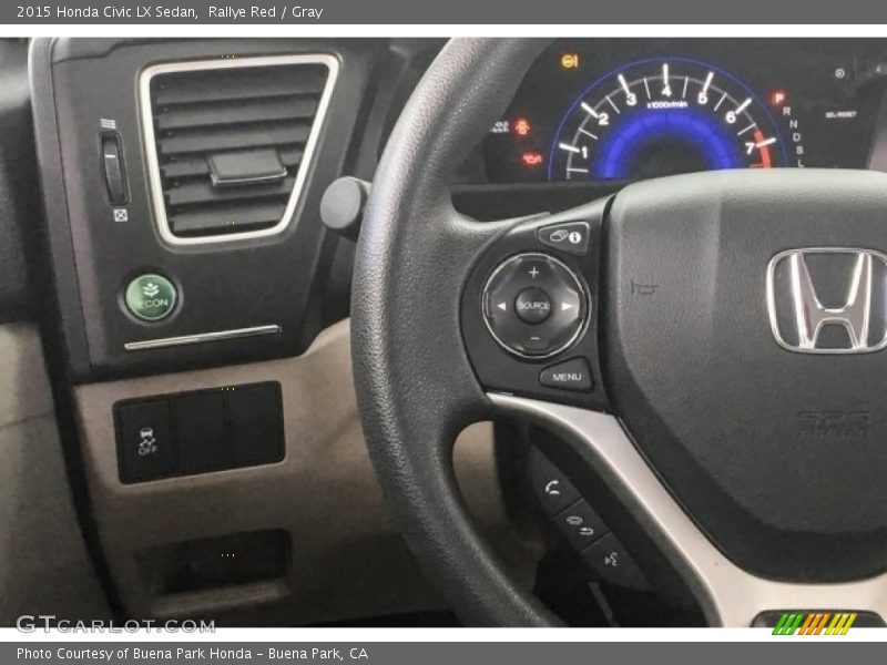 Rallye Red / Gray 2015 Honda Civic LX Sedan