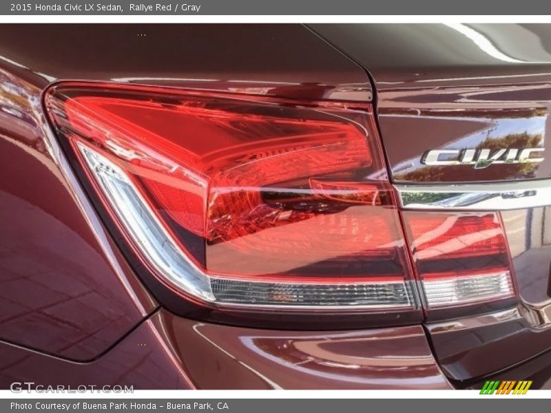 Rallye Red / Gray 2015 Honda Civic LX Sedan