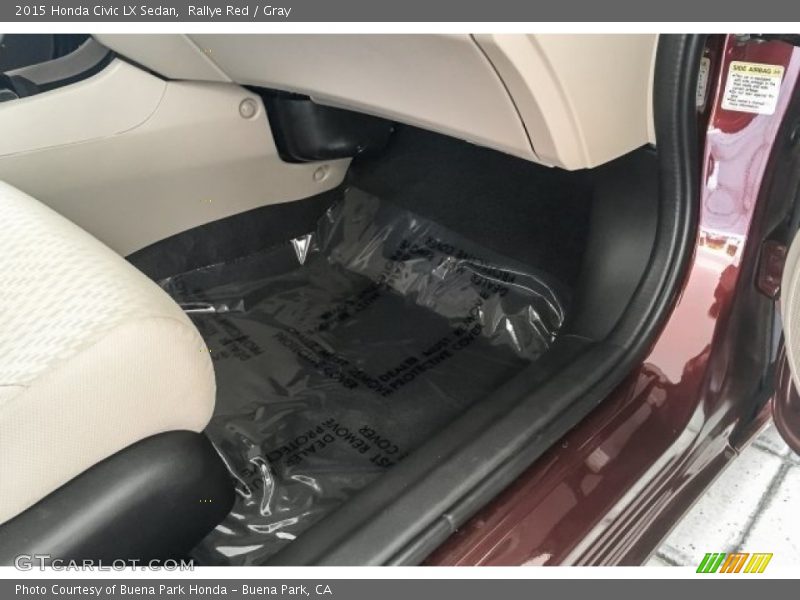 Rallye Red / Gray 2015 Honda Civic LX Sedan
