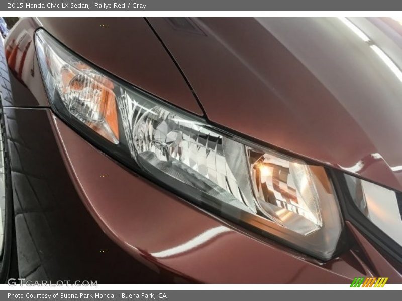 Rallye Red / Gray 2015 Honda Civic LX Sedan