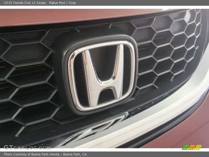 Rallye Red / Gray 2015 Honda Civic LX Sedan