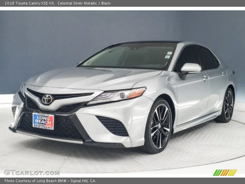 Celestial Silver Metallic / Black 2018 Toyota Camry XSE V6