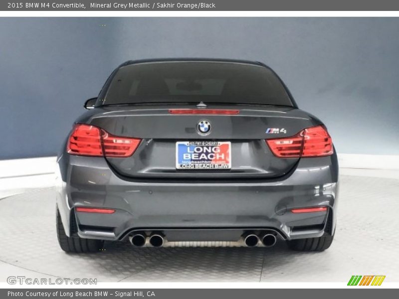 Mineral Grey Metallic / Sakhir Orange/Black 2015 BMW M4 Convertible