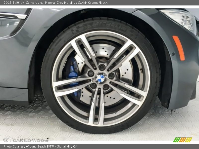 Mineral Grey Metallic / Sakhir Orange/Black 2015 BMW M4 Convertible