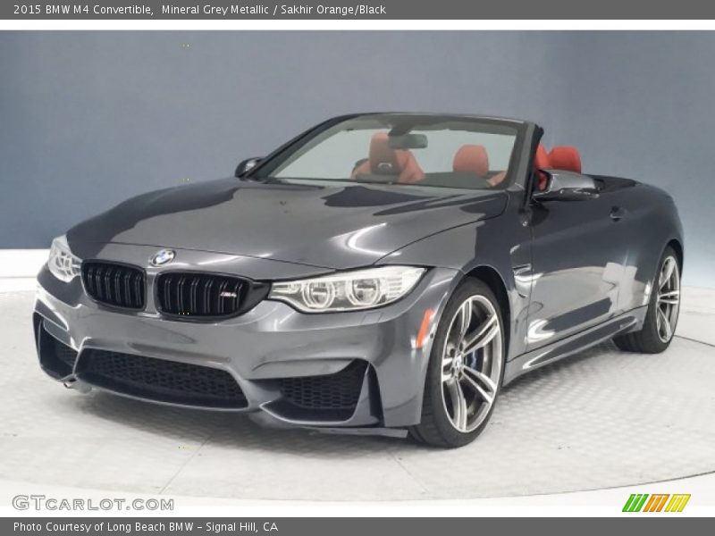 Mineral Grey Metallic / Sakhir Orange/Black 2015 BMW M4 Convertible