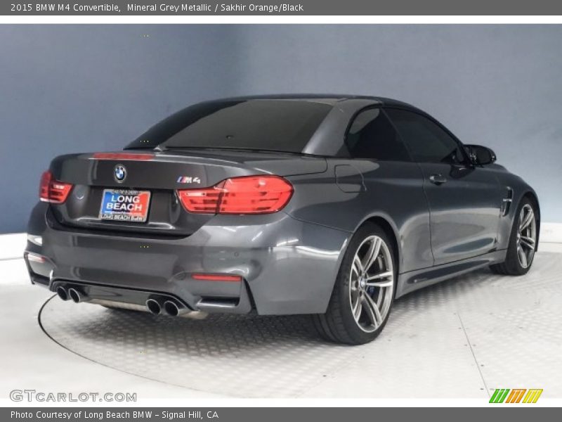Mineral Grey Metallic / Sakhir Orange/Black 2015 BMW M4 Convertible
