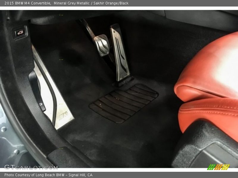 Mineral Grey Metallic / Sakhir Orange/Black 2015 BMW M4 Convertible