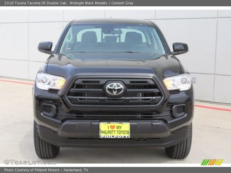 Midnight Black Metallic / Cement Gray 2018 Toyota Tacoma SR Double Cab