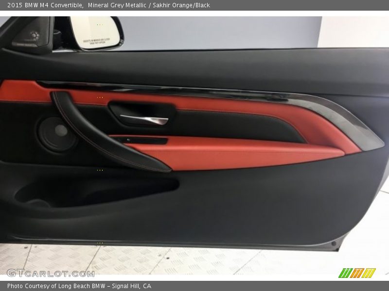 Mineral Grey Metallic / Sakhir Orange/Black 2015 BMW M4 Convertible