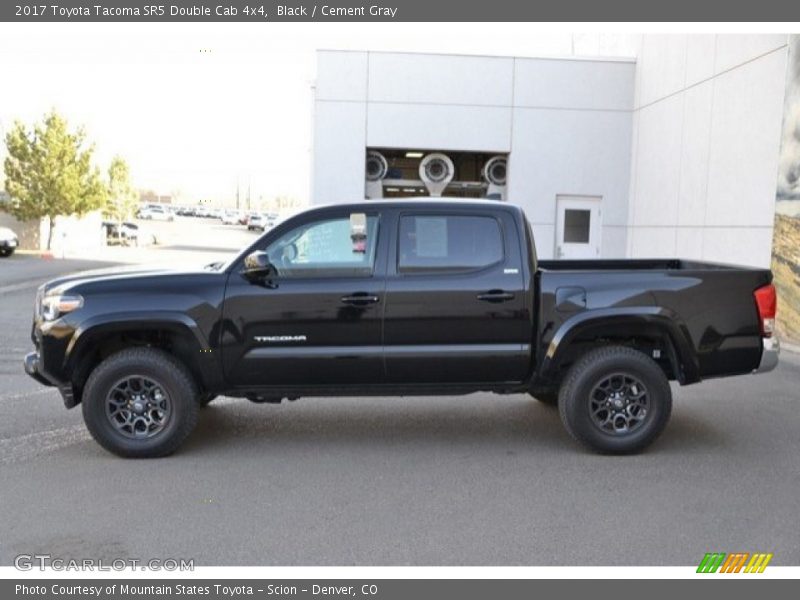 Black / Cement Gray 2017 Toyota Tacoma SR5 Double Cab 4x4