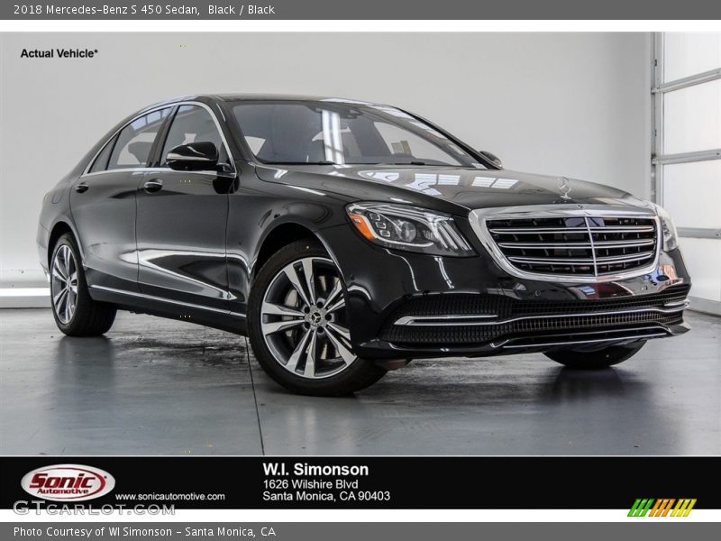 Black / Black 2018 Mercedes-Benz S 450 Sedan