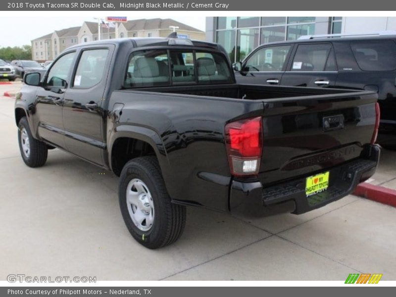 Midnight Black Metallic / Cement Gray 2018 Toyota Tacoma SR Double Cab