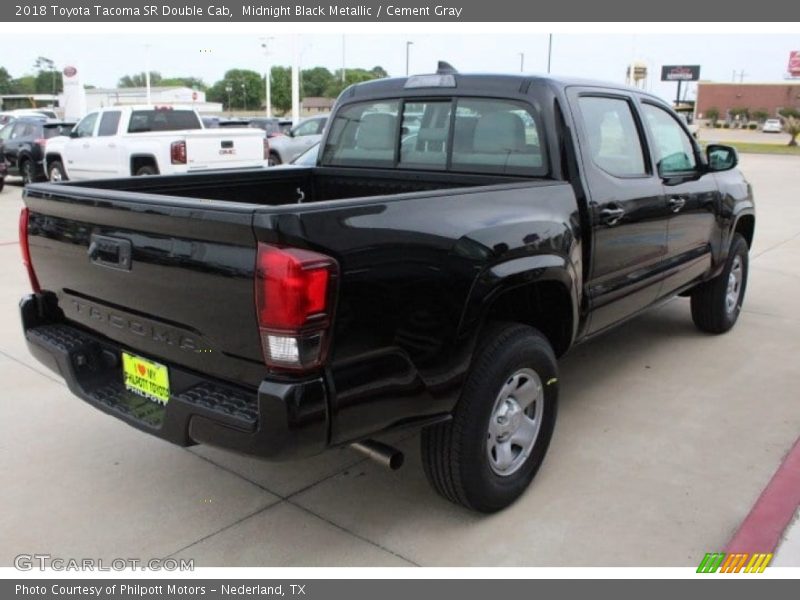 Midnight Black Metallic / Cement Gray 2018 Toyota Tacoma SR Double Cab