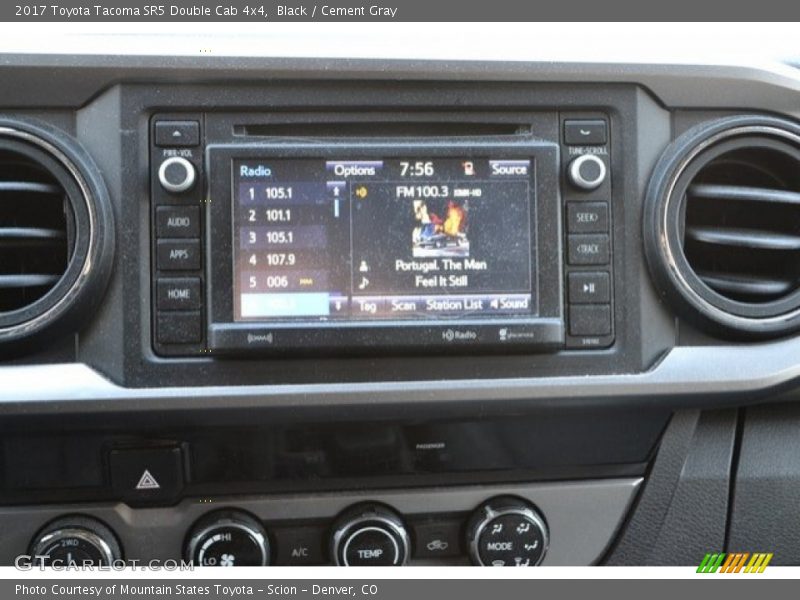 Black / Cement Gray 2017 Toyota Tacoma SR5 Double Cab 4x4