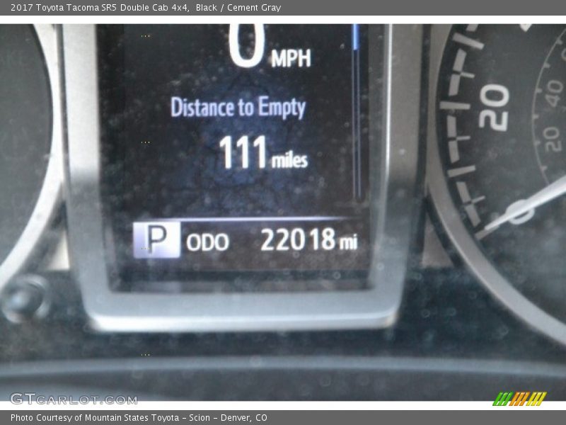 Black / Cement Gray 2017 Toyota Tacoma SR5 Double Cab 4x4