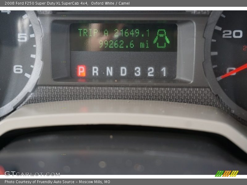 Oxford White / Camel 2008 Ford F250 Super Duty XL SuperCab 4x4