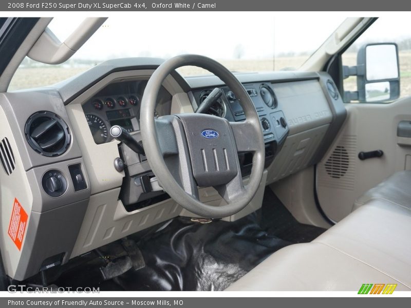 Oxford White / Camel 2008 Ford F250 Super Duty XL SuperCab 4x4