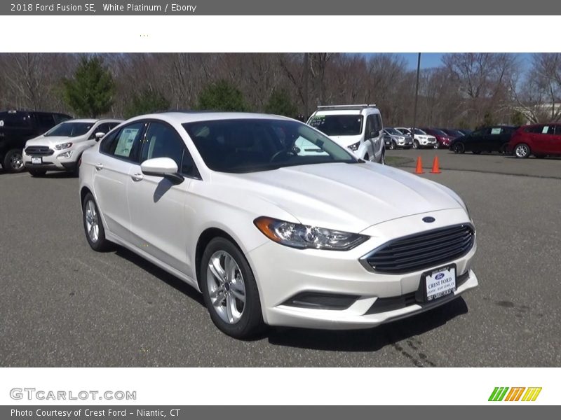 White Platinum / Ebony 2018 Ford Fusion SE