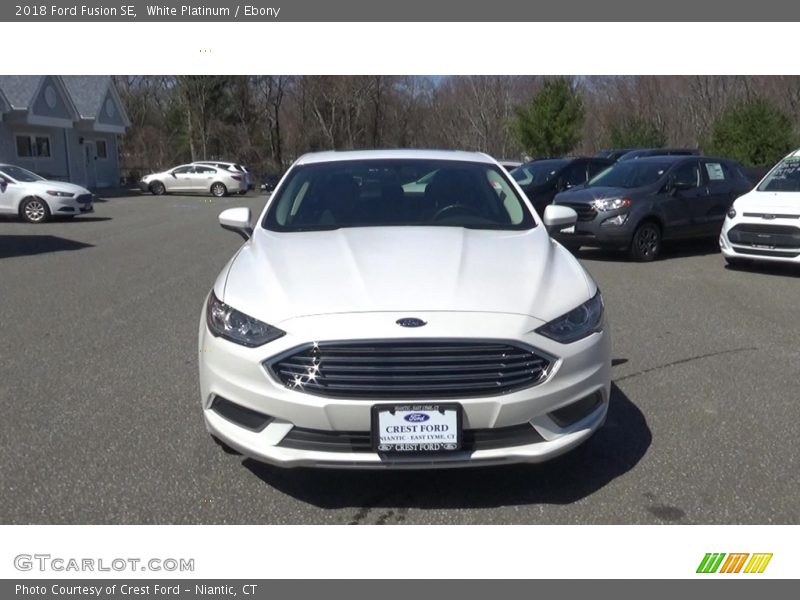 White Platinum / Ebony 2018 Ford Fusion SE