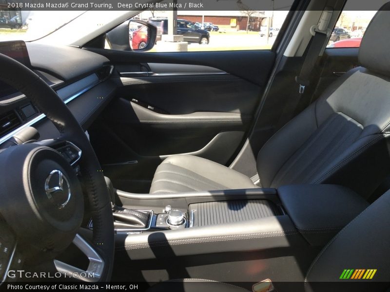 Deep Crystal Blue Mica / Black 2018 Mazda Mazda6 Grand Touring